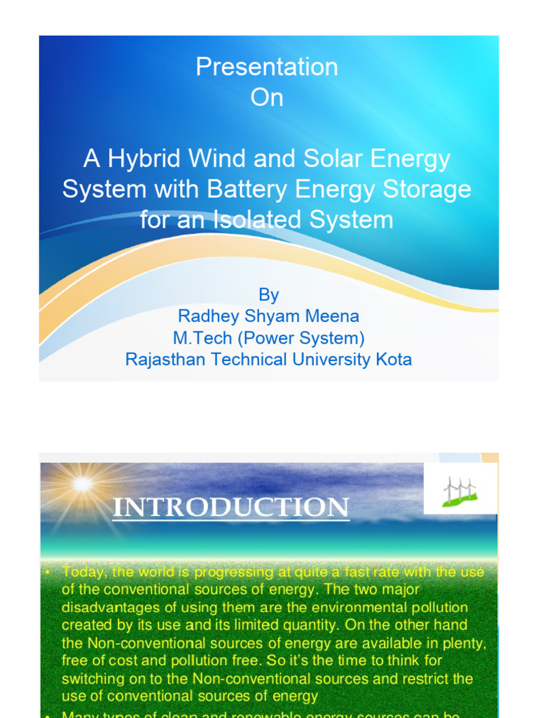 A Hybrid Wind and Solar Energy | PDF | Wind Power | Photovoltaics