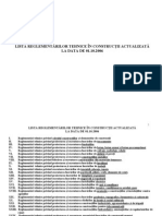Lista Reglementarilor Tehnice in Vigoare 2006