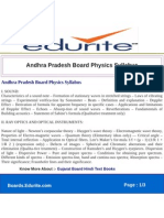 Andhra Pradesh Board Physics Syllabus