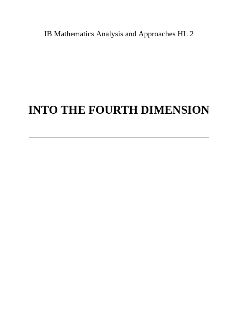 IB HL Mathematics IA | PDF