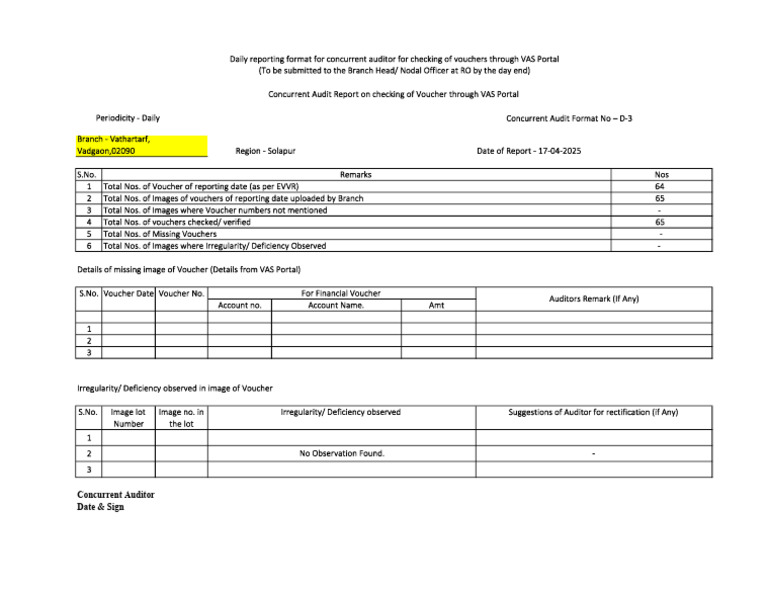 Concurrent Auditor Date & Sign | PDF | Accounting | Business