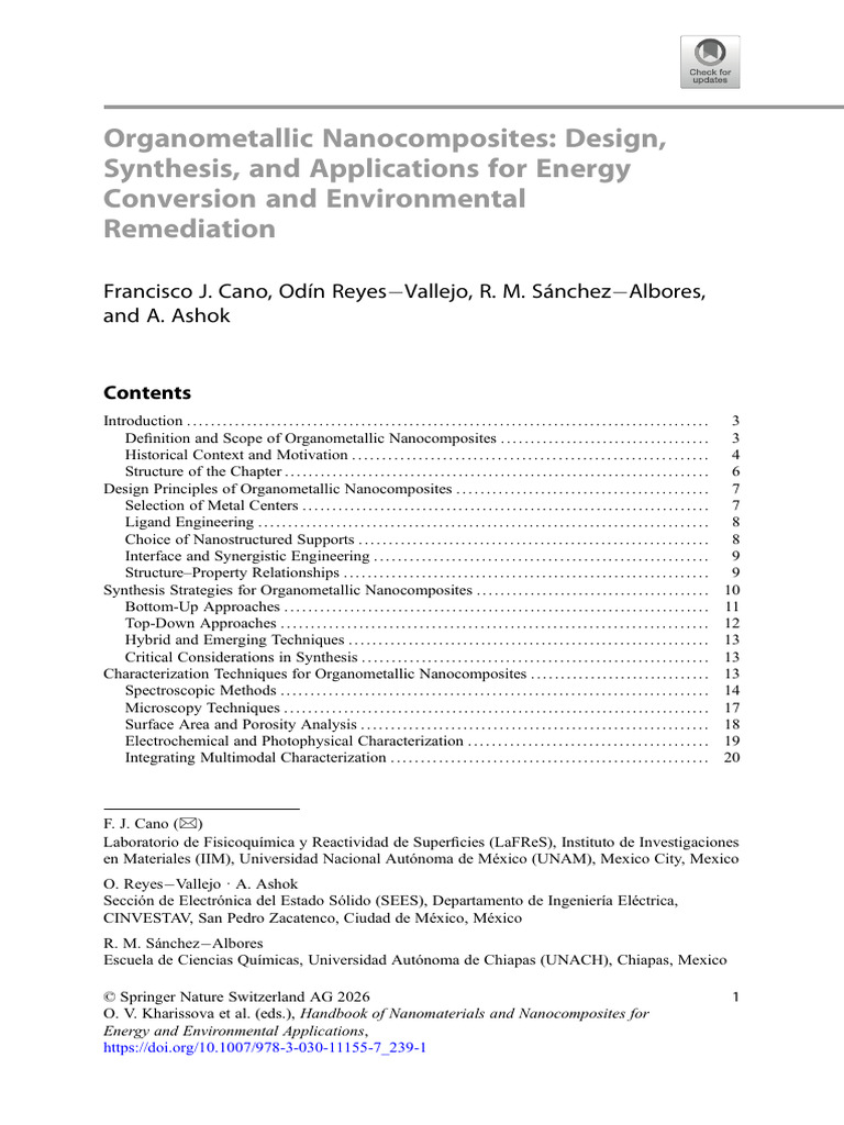 Organometallic Nanocomposites Design, Synthesis, and Applications For ...