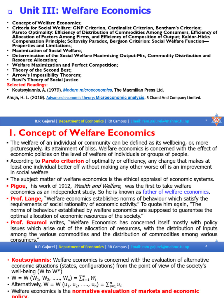 Unit 3 Welfare Economics | PDF