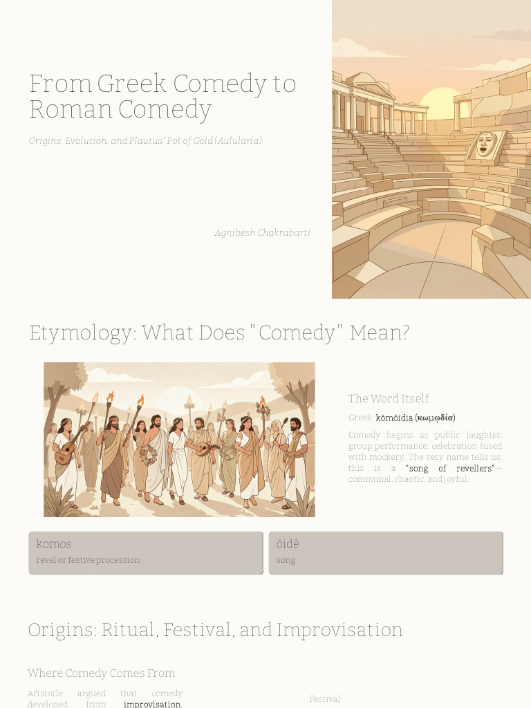 From Greek Comedy To Roman Comedy | PDF