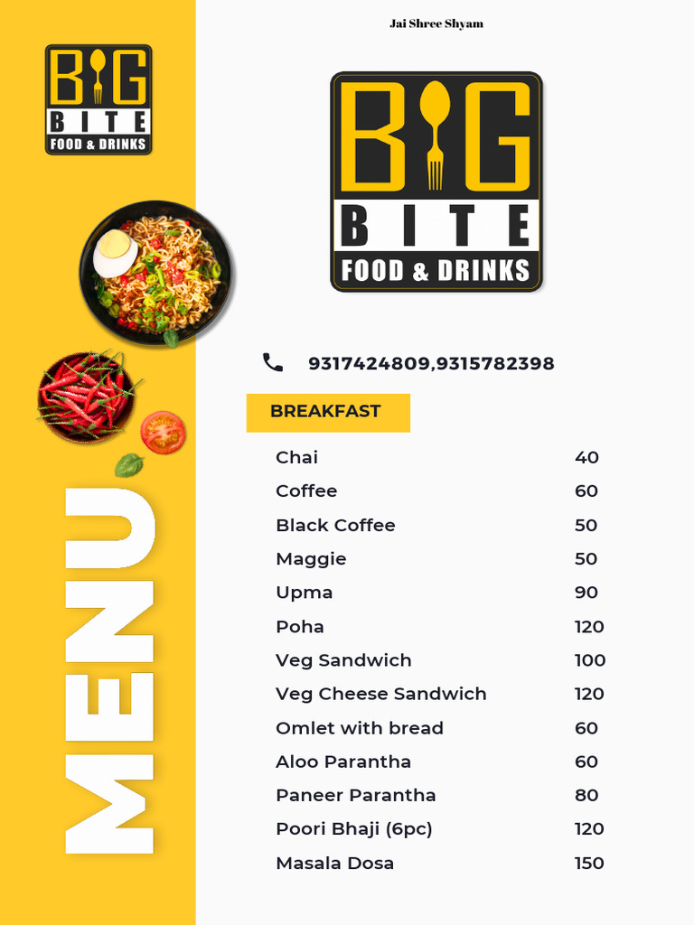 Kihala Homestays Menu | PDF