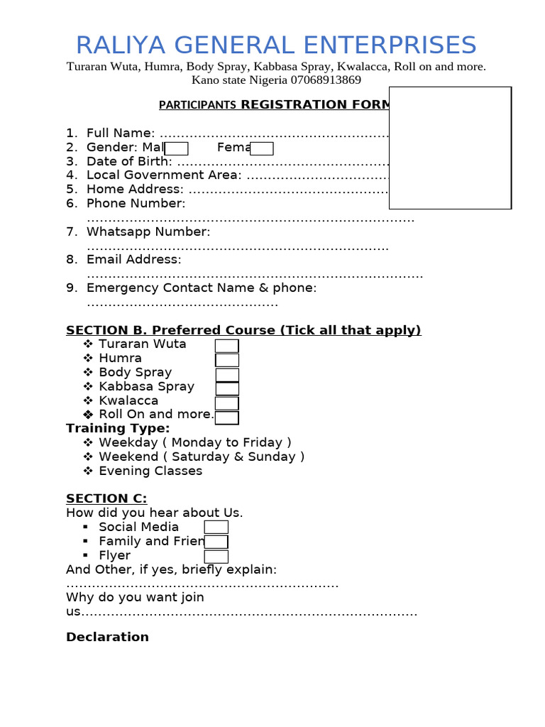Raliya General Enterprises | PDF