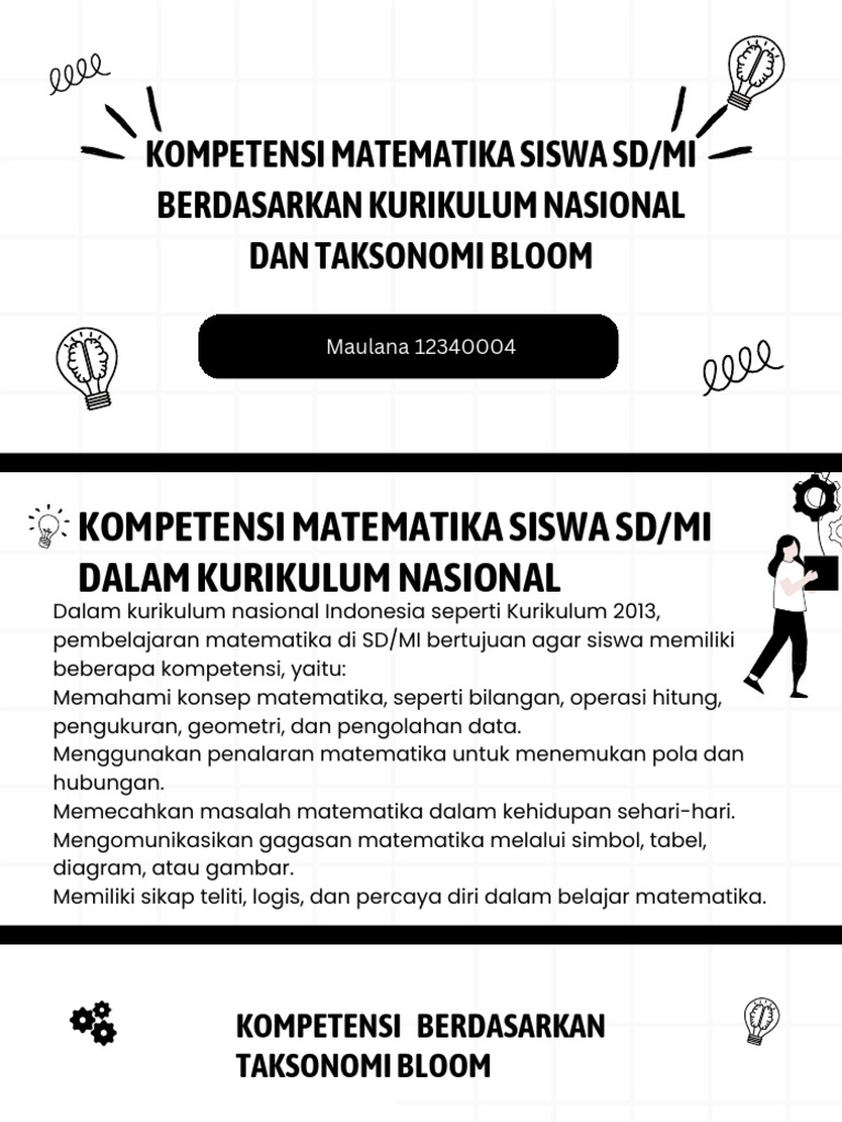 Kompetensi Matematika Siswa SDMI Berdasarkan Kurikulum Nasional Dan ...