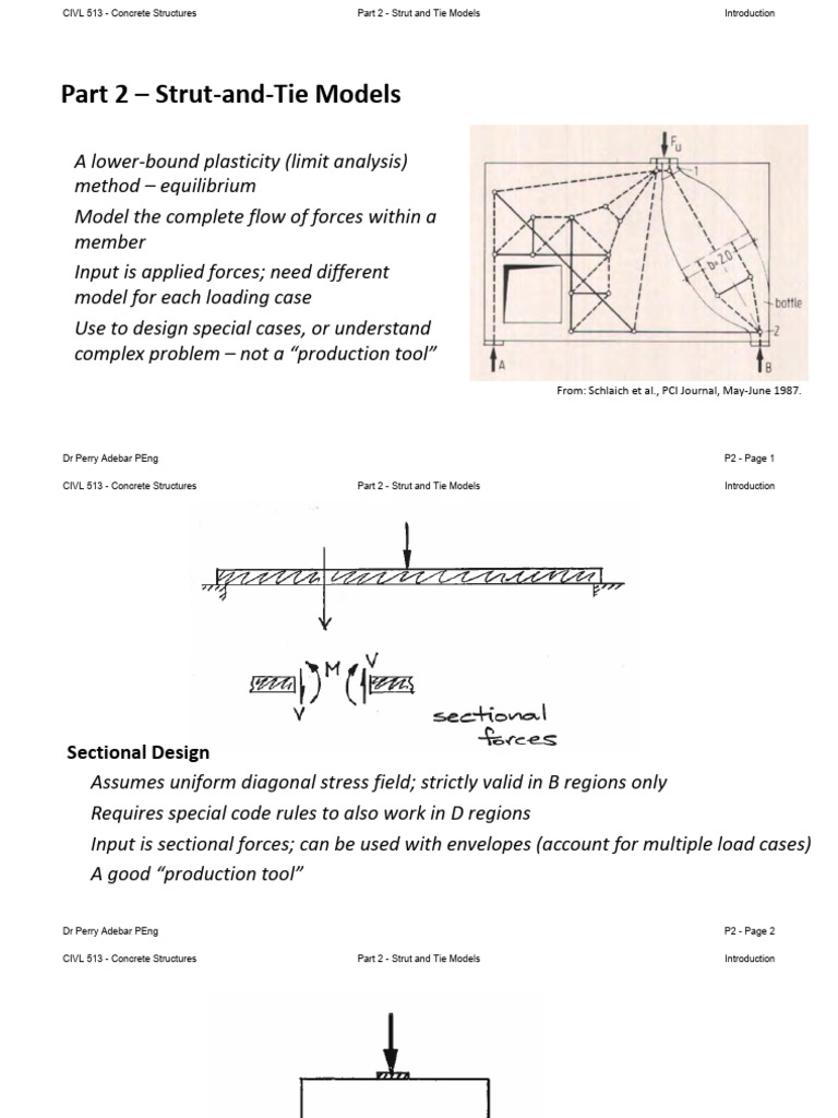 Strut and Tie Models - Part 1 | PDF | Stress (Mechanics) | Truss