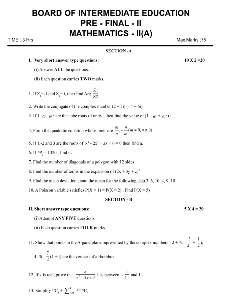 Maths Ii | PDF