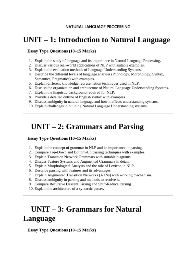 Natural Language Processing | PDF | Parsing | Semantics