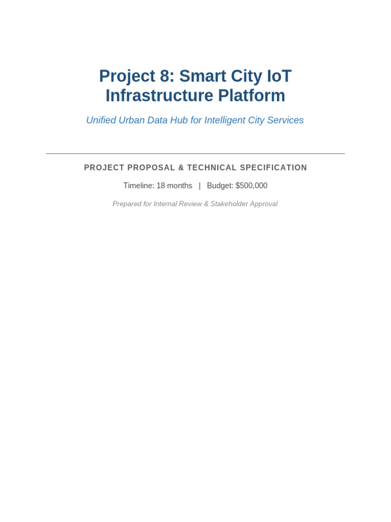 Project 8 Smart City IoT Platform | PDF | Internet Of Things | Cloud ...