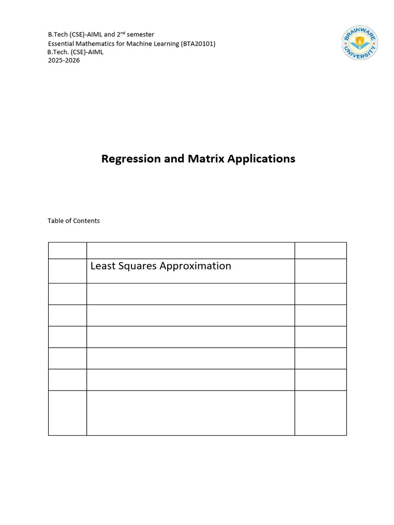 Module 3 Lecture Note BTA20101.PDF (AIML) | PDF | Eigenvalues And ...