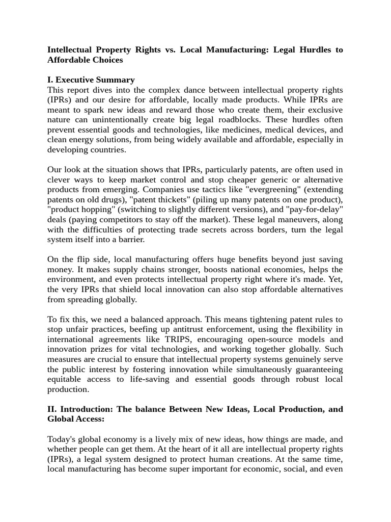 Intellectual Property Rights | PDF | Intellectual Property | Generic Drug