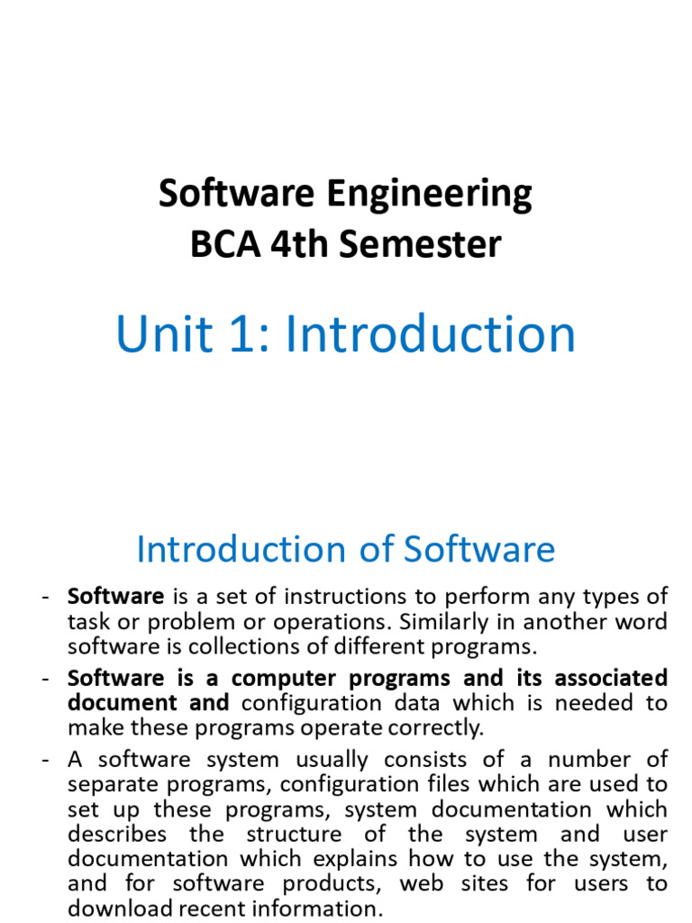 Unit 1 | PDF | Software | Engineering