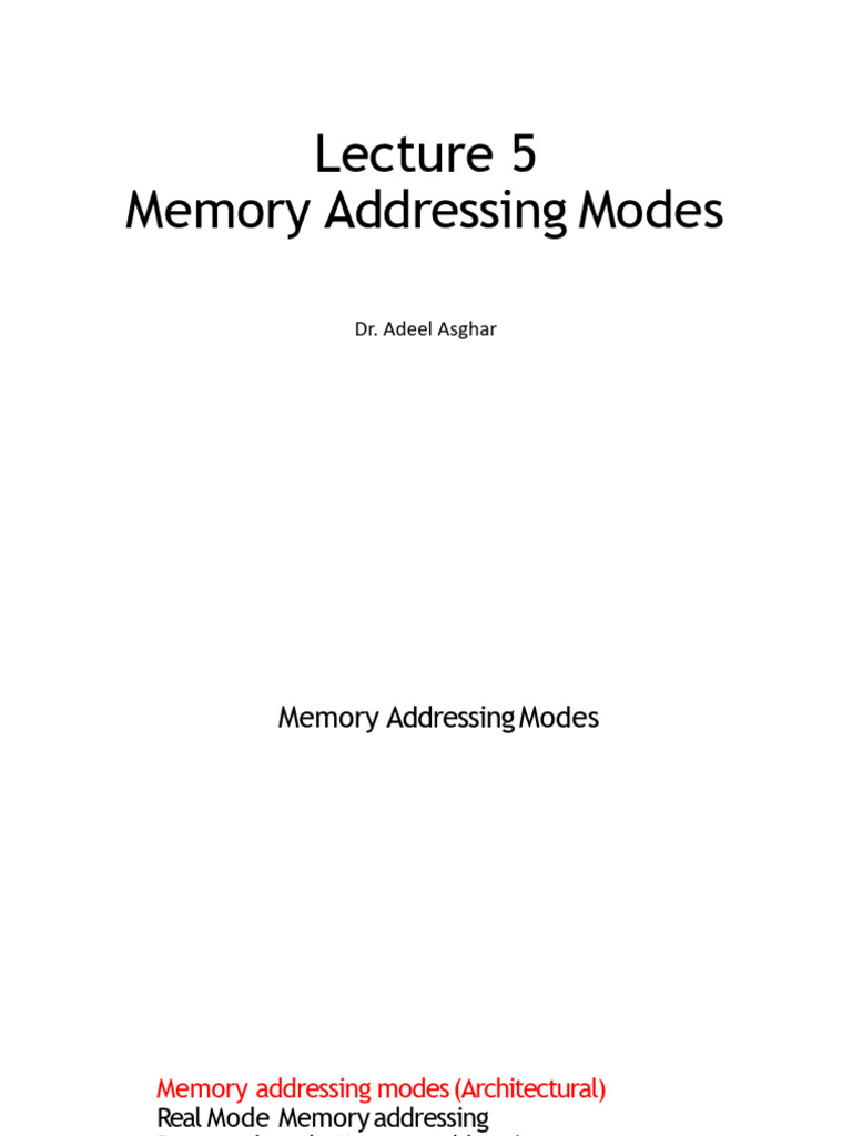 (MIT) - Week 2b - Addressing Modes | PDF | 64 Bit Computing | Computing