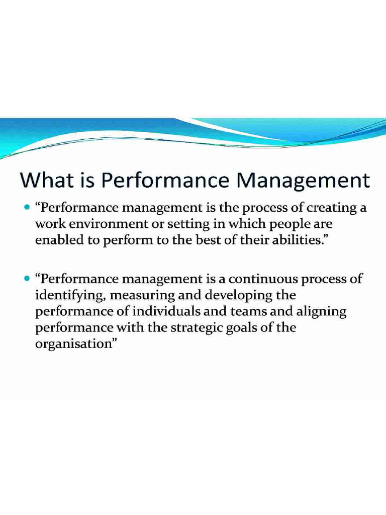 Performance Management | PDF
