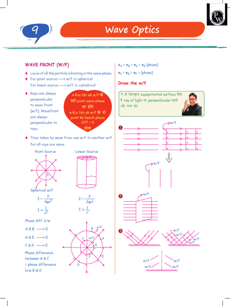 9 Wave Optics | PDF | Coherence (Physics) | Physics