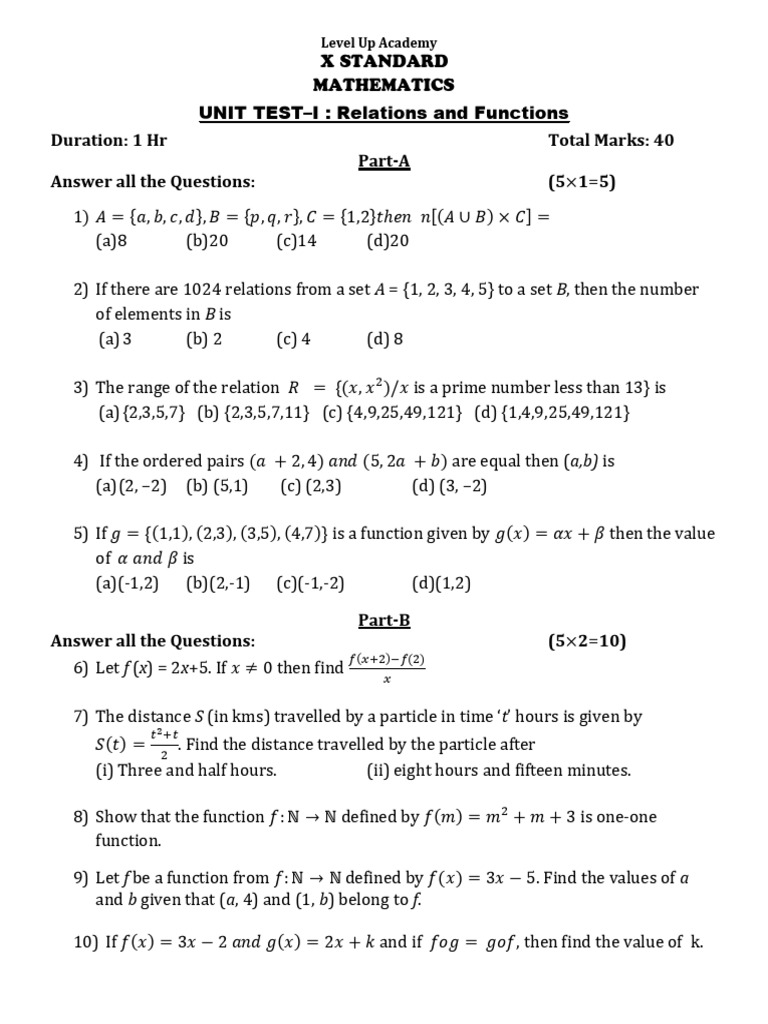 Maths 10th Unit Wise Question Paper | PDF | Line (Geometry) | Circle