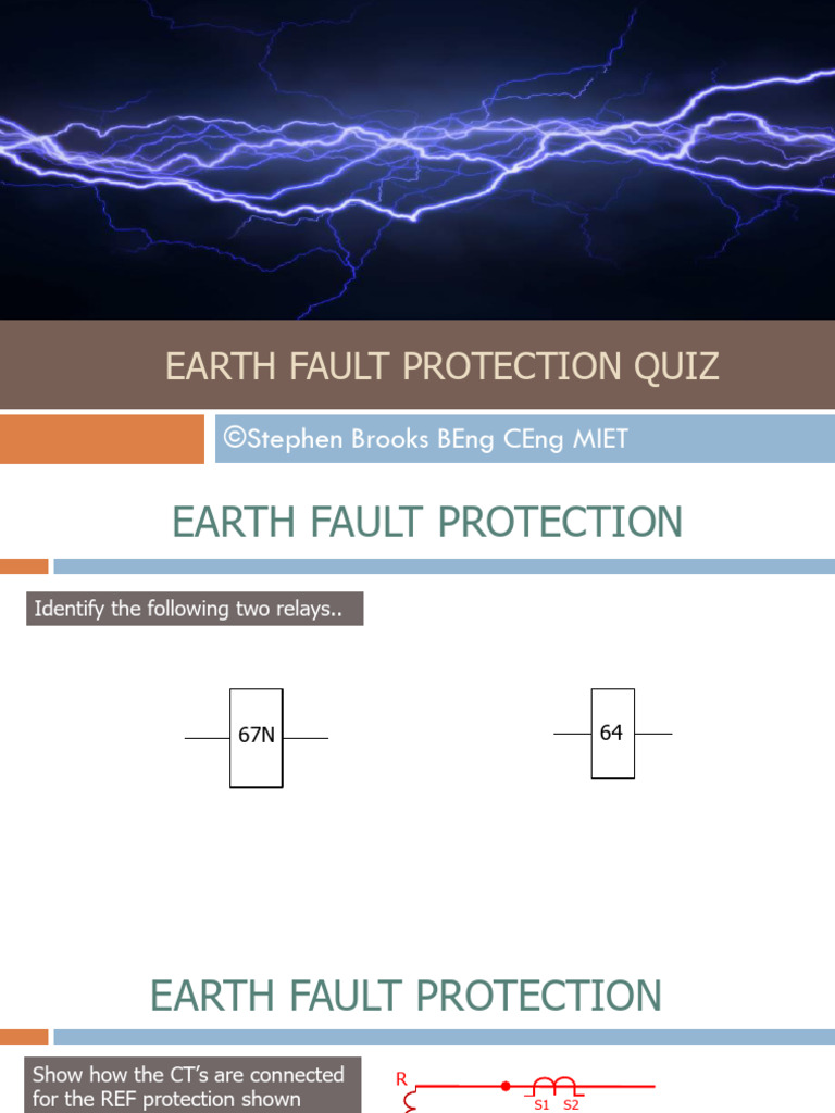 Earth Fault Protection Quiz | PDF