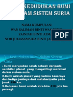 Kedudukan Bumi DLM Sistem Suria