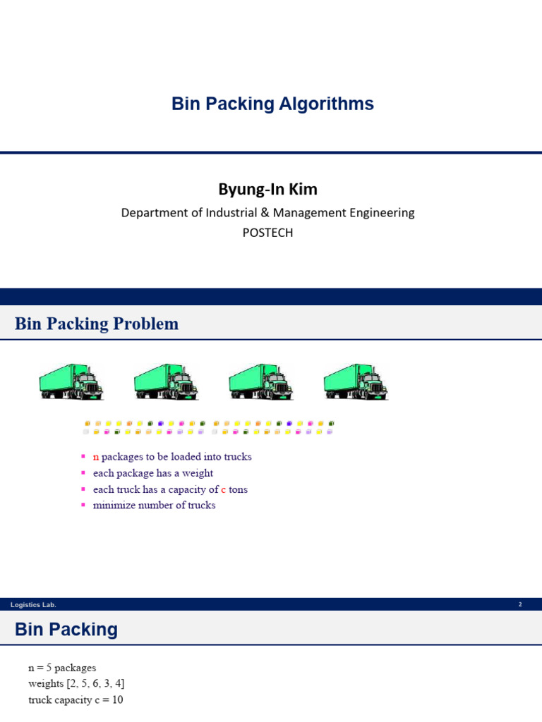 (Supplement) Bin Packing | PDF
