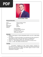 Curriculum Vitae: Personal Information