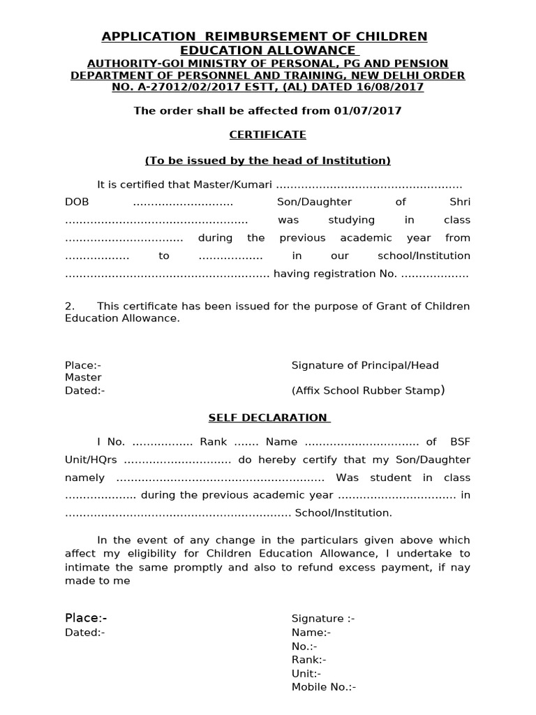 Cea Form New Format | PDF