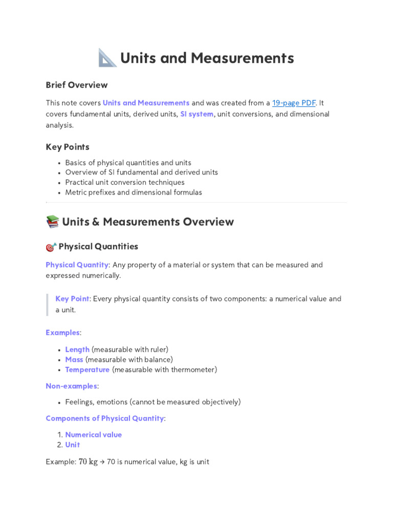 Units and Measurements? - CLASS 11 Physics - Complete Chapter - NCERT ...