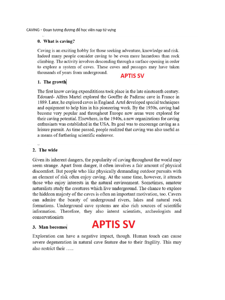 Caving | PDF