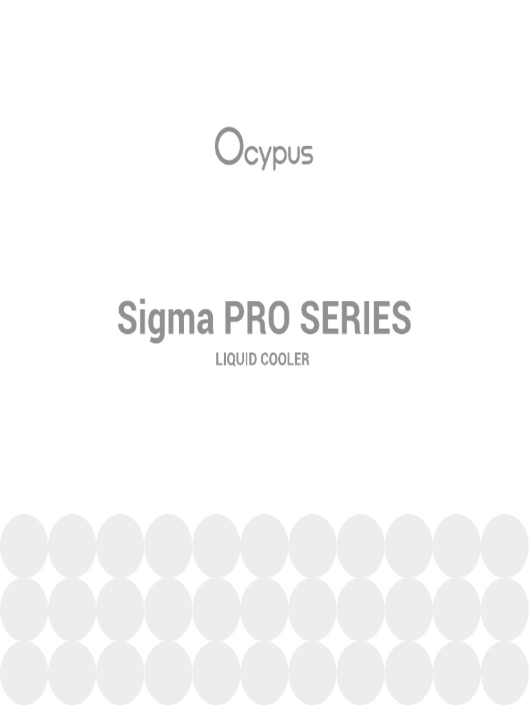 Sigma PRO Series AIO Instruction V1.2 | PDF