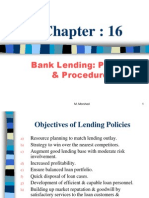 Bank Lending: Policies & Procedures: M. Morshed 1