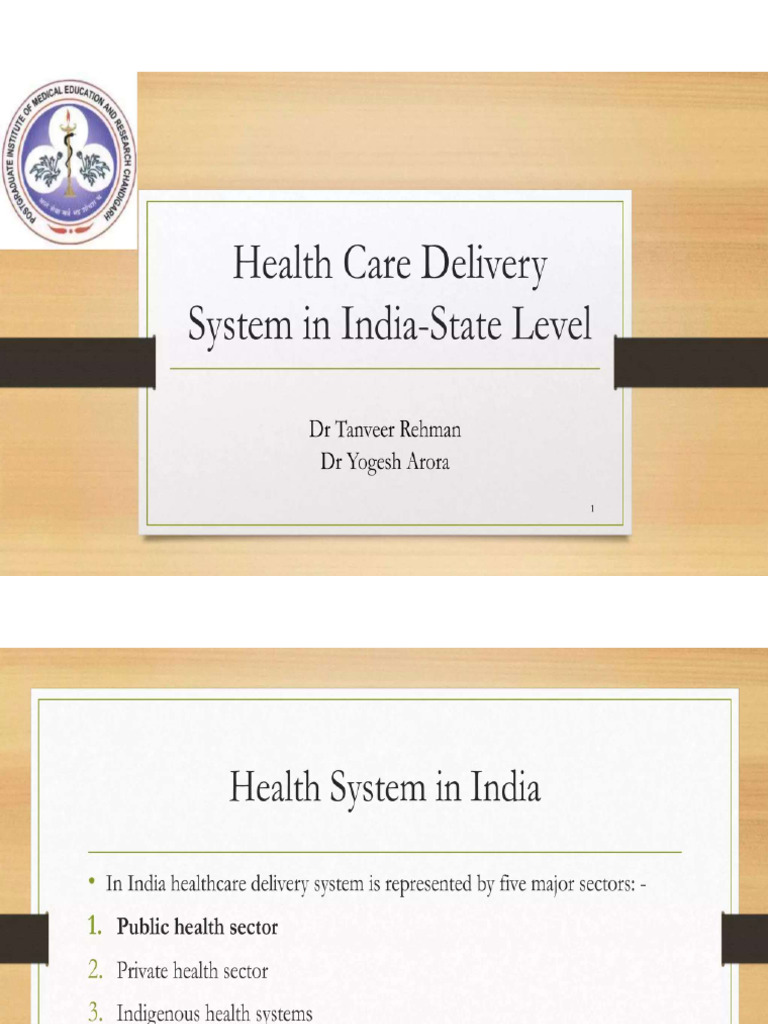 Health Care Delivery System in India (State Level) | PDF