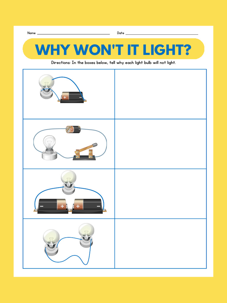 Open Circuits Worksheet | PDF
