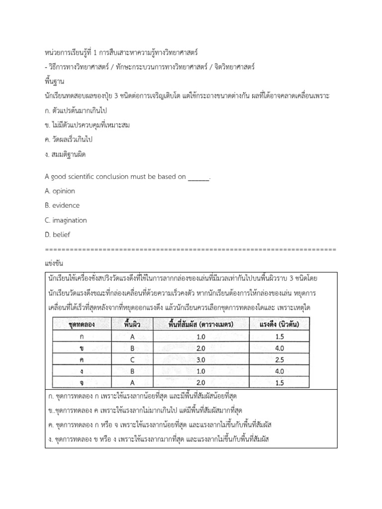 ข้อสอบ ป.6 เข้า ม.1 | PDF