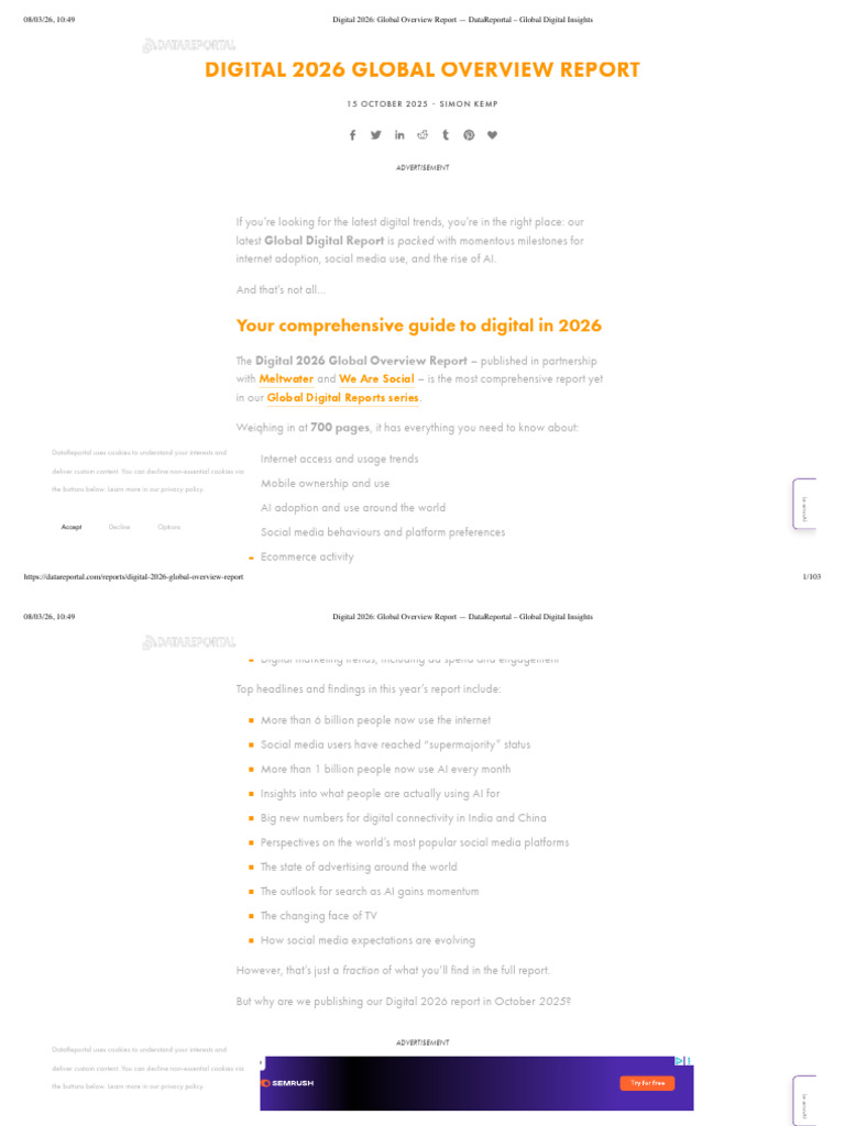Digital 2026 - Global Overview Report - DataReportal - Global Digital ...