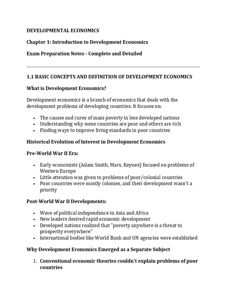 Developmental Economics | PDF | Economics | Human Development Index