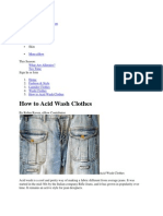 How To Acid Wash Clothes: Style Section