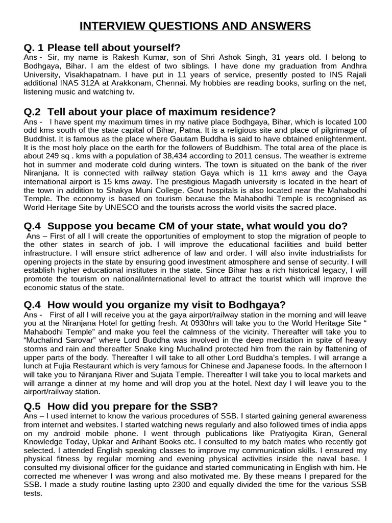 Expected Questions & Answers | PDF | Workweek And Weekend