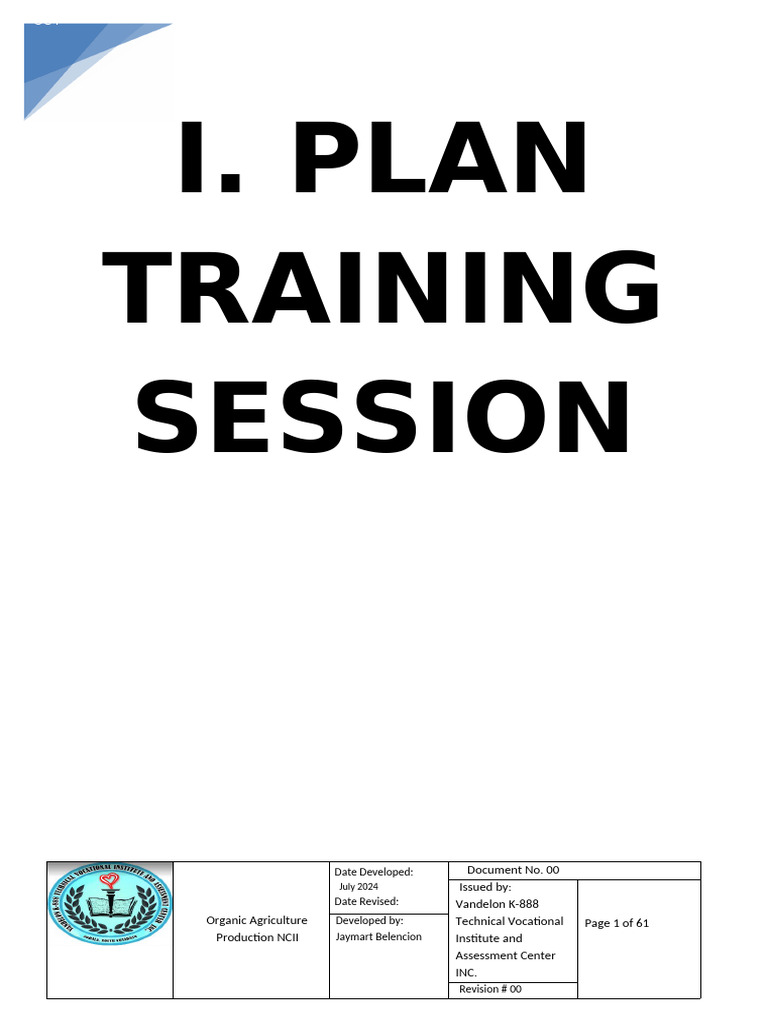 Session Plan Css | PDF | Lecture | Vocational Education