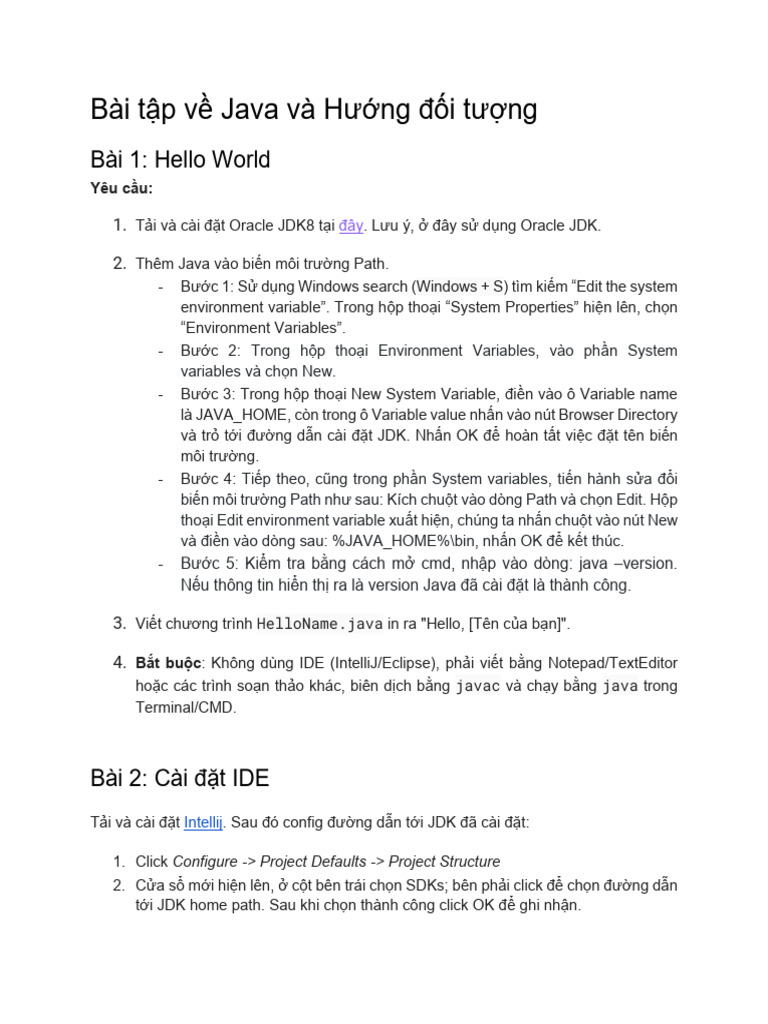 1&2 - Java & OOP | PDF