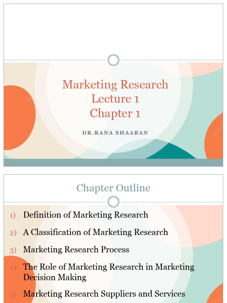 Marketing Research Chapter 1 | PDF | Marketing | Marketing Research