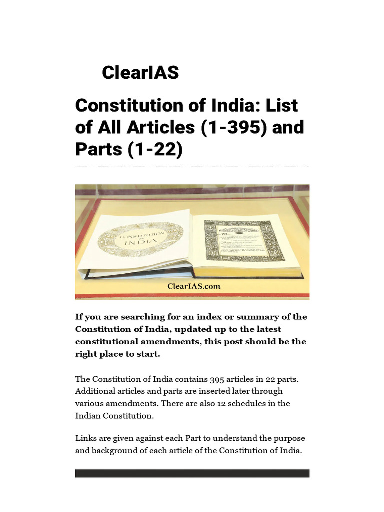 Constitution of India1 | PDF | Supreme Court Of The United States ...