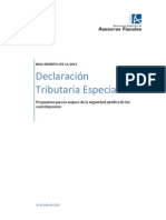 Informe sobre la Declaración Tributaria Especial