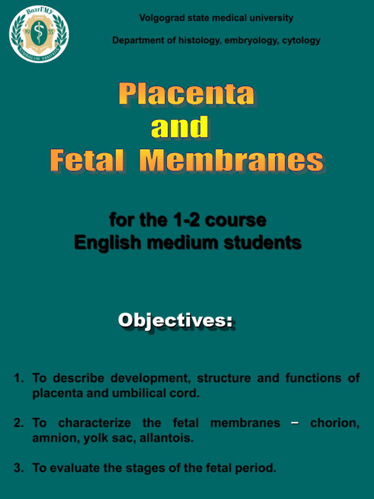 Embryology - Placenta | PDF | Placenta | Anatomy