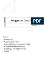 Kuliah 1 - Pengantar Data Mining