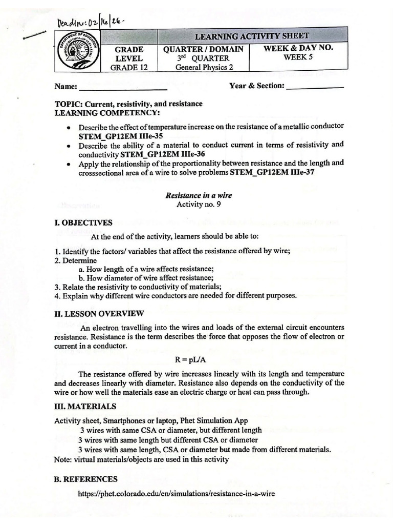 Physics Activity File | PDF