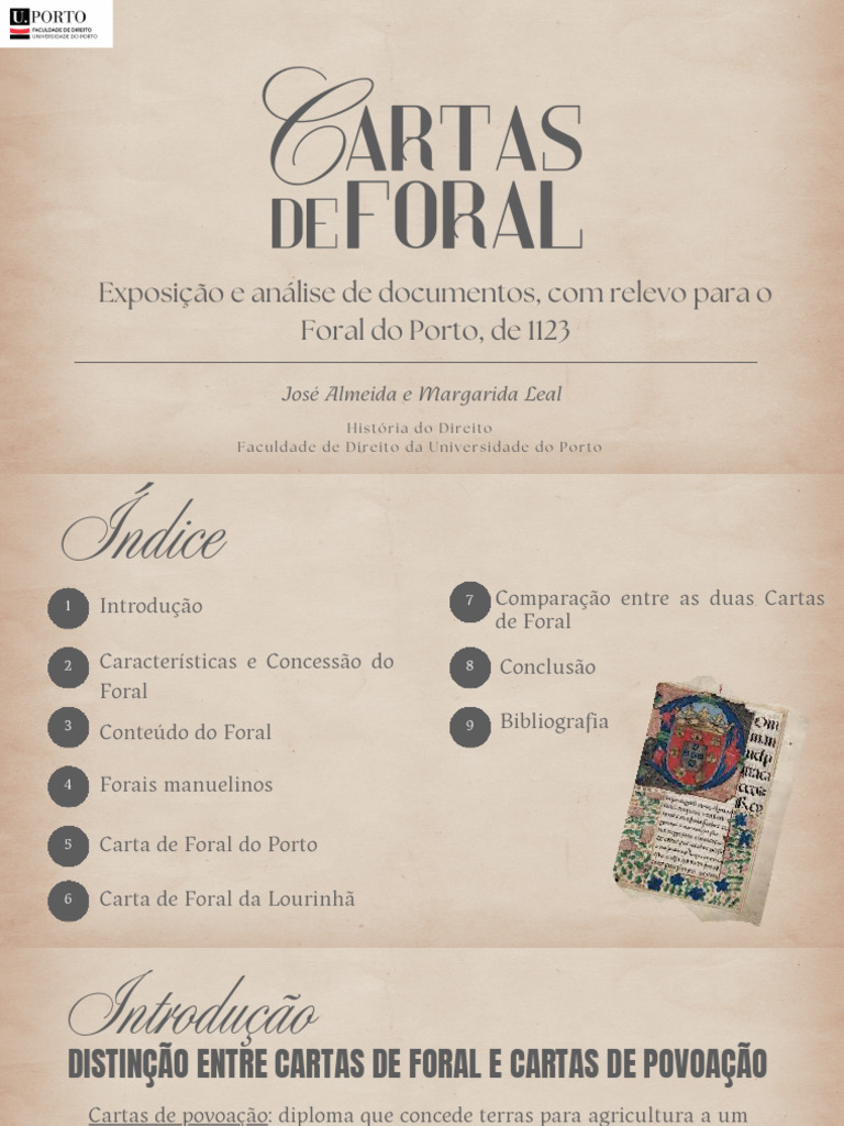 Cartas de Foral Exposição e Análise de Documentos, Com Relevo para o ...