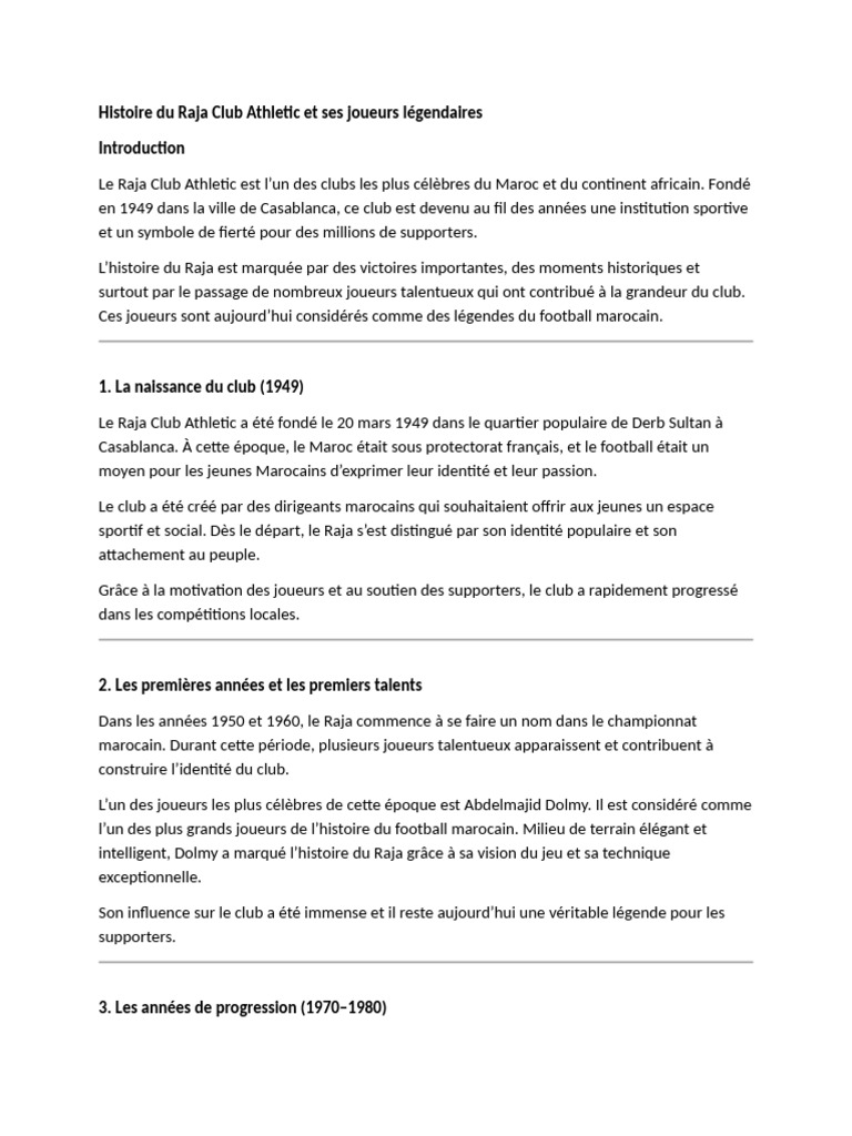 Raja | PDF | Casablanca | Des sports