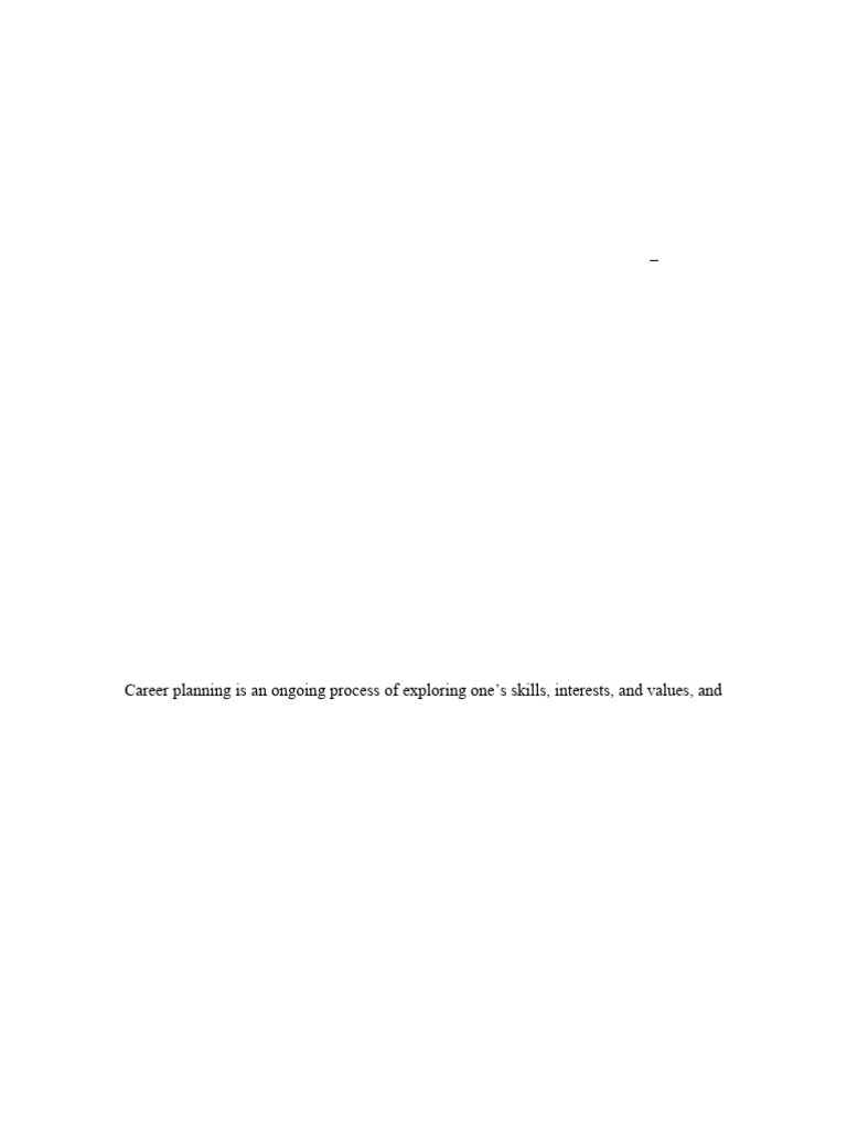Goal Setting Decision Making and Career Planning | PDF