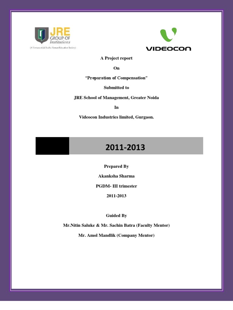 A Project Report | PDF | Employee Benefits | Employment
